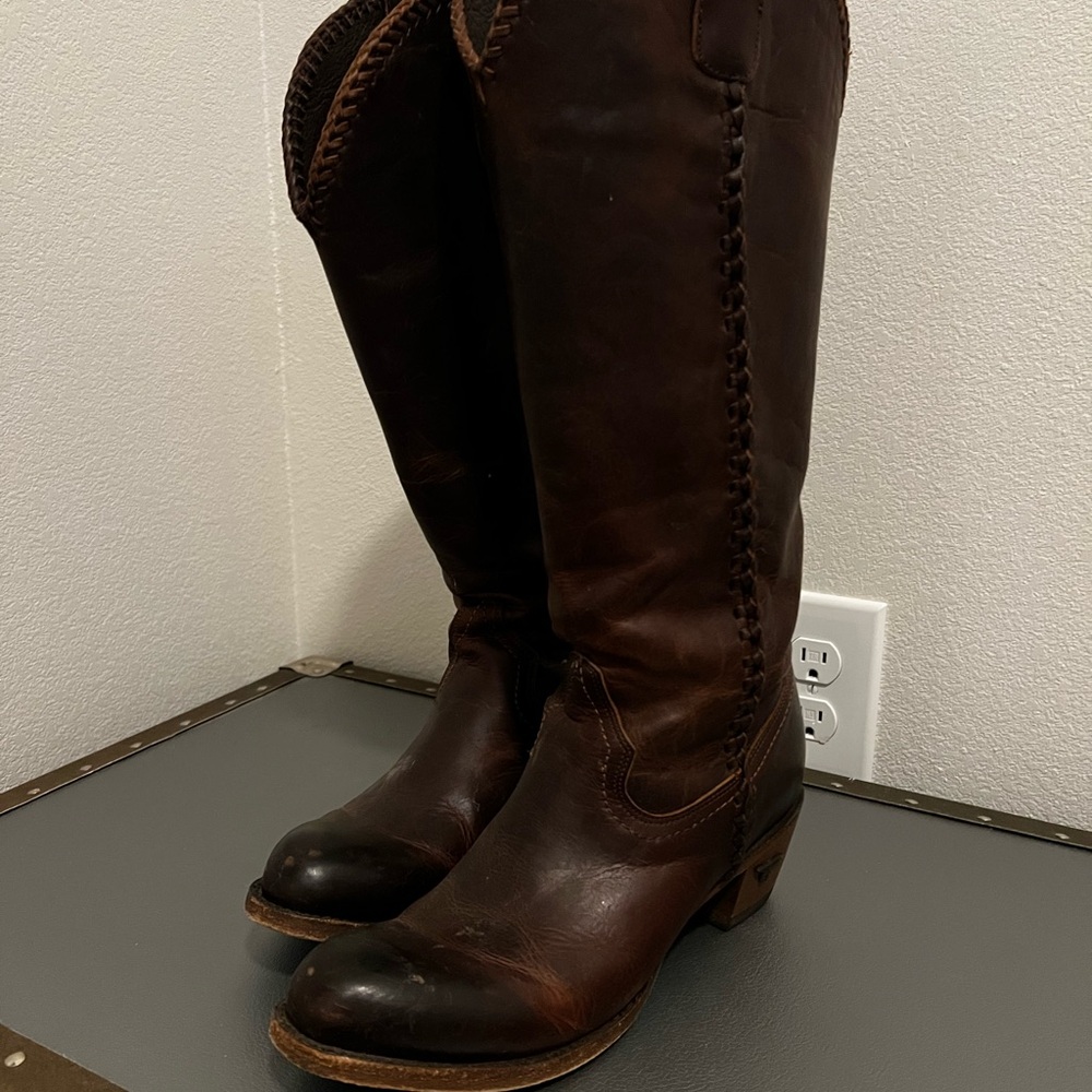 Chic Brown Leather Boots